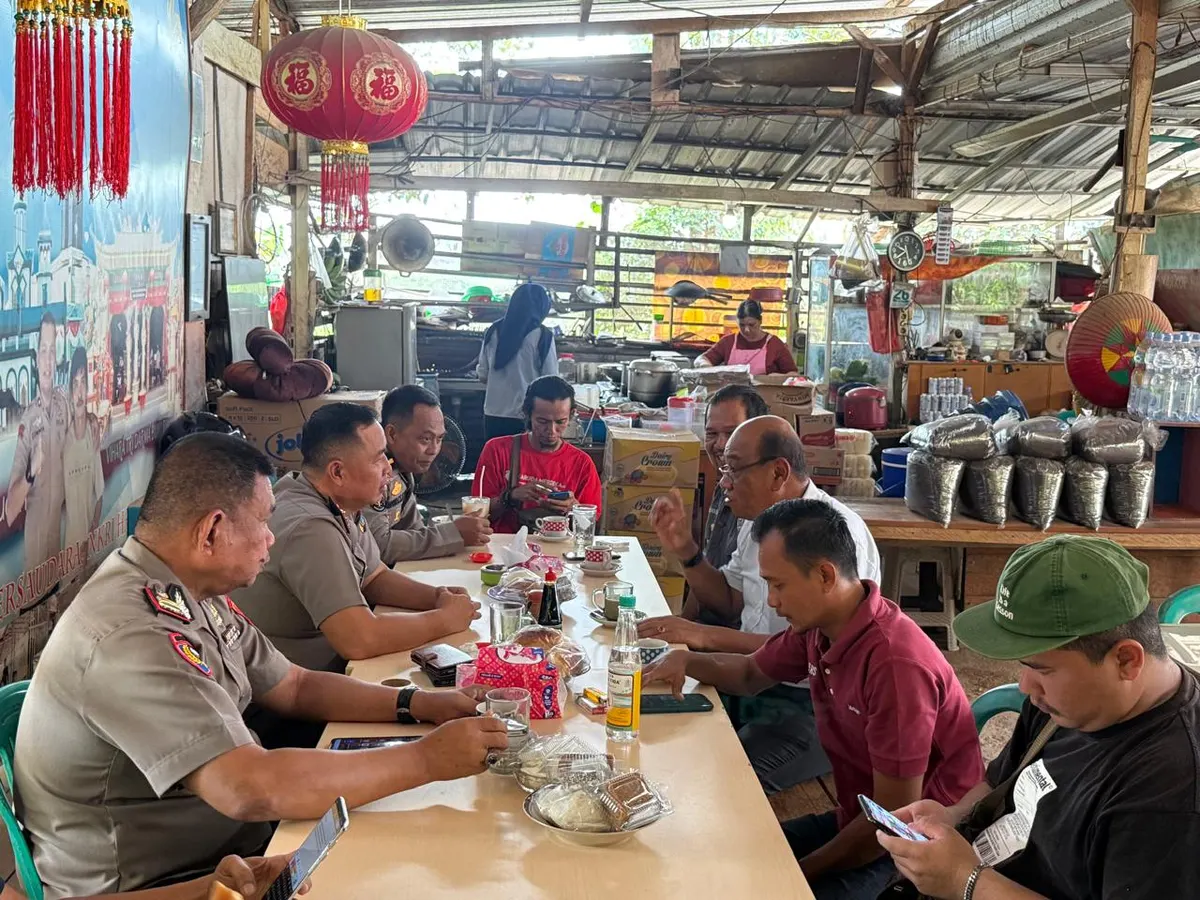 Pererat Silaturahmi, Polres Bangka Selatan Kumpul Bersama Masyarakat di Warkop Singkawang